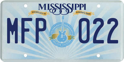 MS license plate MFP022