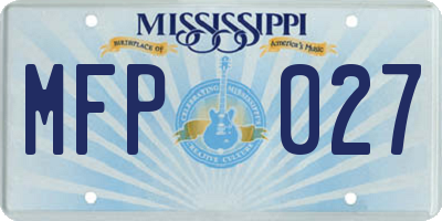 MS license plate MFP027