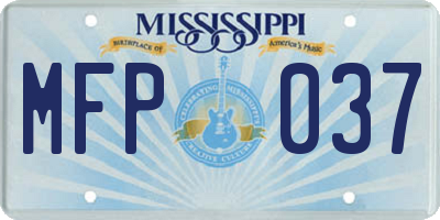 MS license plate MFP037