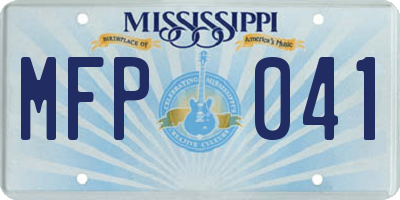 MS license plate MFP041
