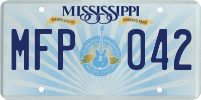 MS license plate MFP042