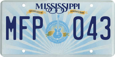 MS license plate MFP043
