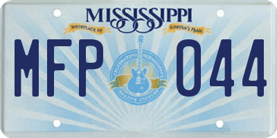 MS license plate MFP044