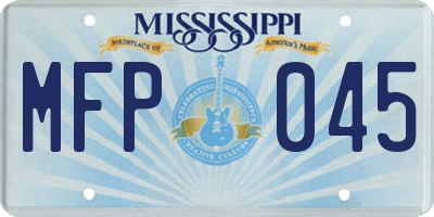 MS license plate MFP045