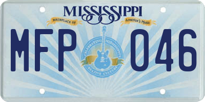 MS license plate MFP046