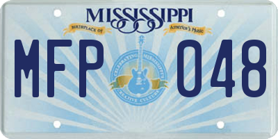 MS license plate MFP048