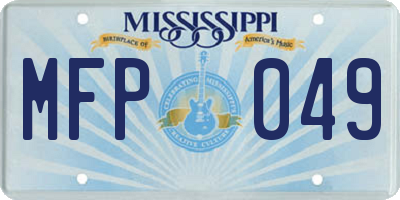 MS license plate MFP049