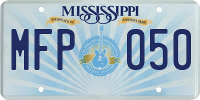 MS license plate MFP050