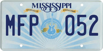 MS license plate MFP052