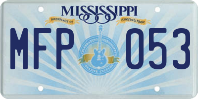 MS license plate MFP053