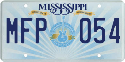 MS license plate MFP054