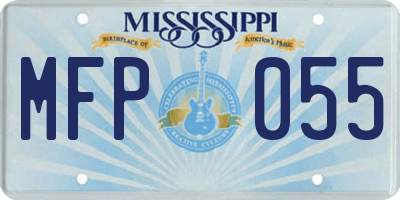 MS license plate MFP055