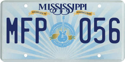 MS license plate MFP056