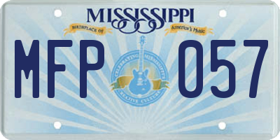 MS license plate MFP057
