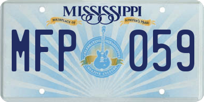 MS license plate MFP059