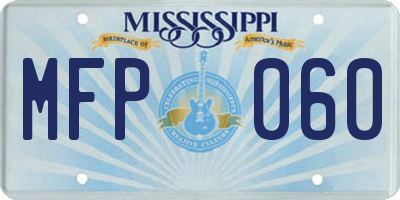 MS license plate MFP060