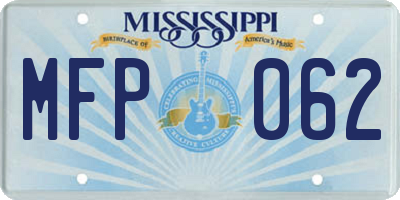 MS license plate MFP062