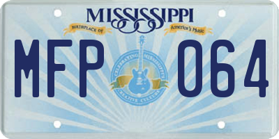 MS license plate MFP064