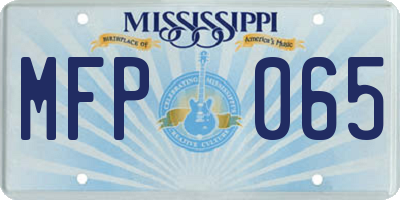 MS license plate MFP065