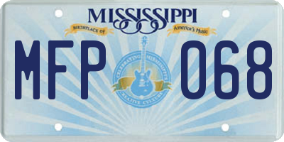 MS license plate MFP068