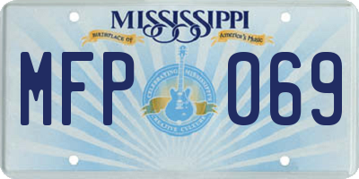 MS license plate MFP069