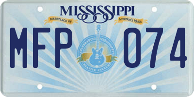 MS license plate MFP074