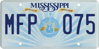 MS license plate MFP075