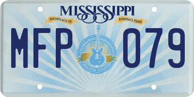 MS license plate MFP079