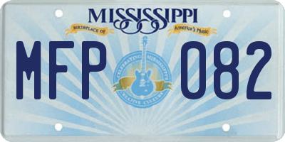 MS license plate MFP082