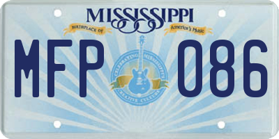 MS license plate MFP086