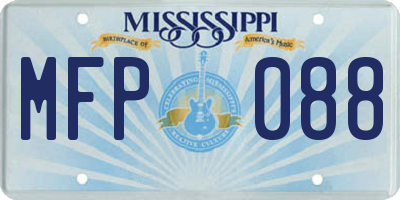 MS license plate MFP088