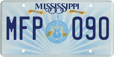MS license plate MFP090