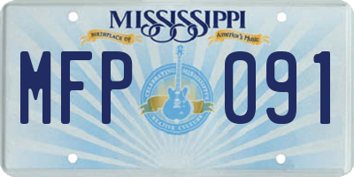 MS license plate MFP091