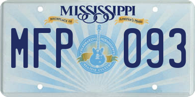 MS license plate MFP093