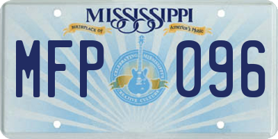 MS license plate MFP096