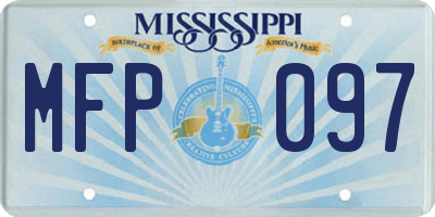 MS license plate MFP097