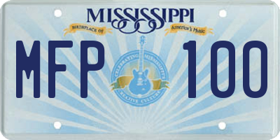 MS license plate MFP100