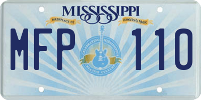 MS license plate MFP110
