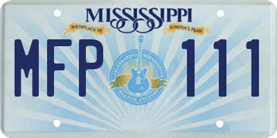 MS license plate MFP111
