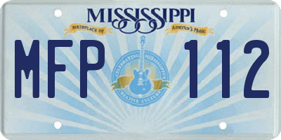 MS license plate MFP112