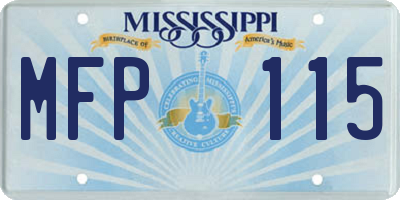 MS license plate MFP115