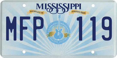 MS license plate MFP119