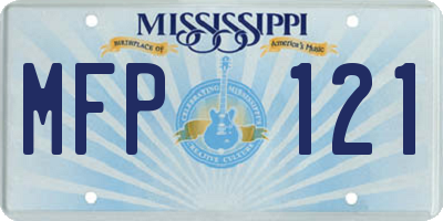 MS license plate MFP121