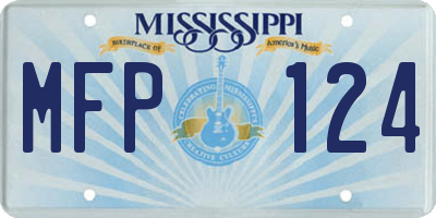 MS license plate MFP124