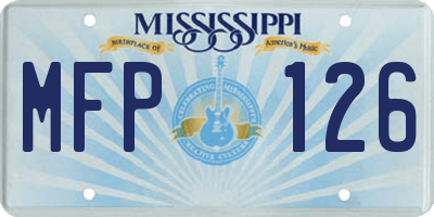 MS license plate MFP126