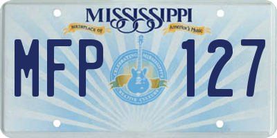 MS license plate MFP127