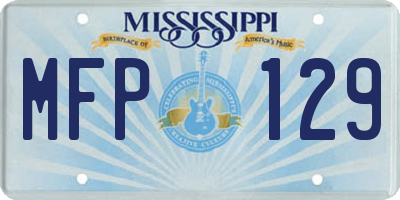 MS license plate MFP129