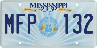 MS license plate MFP132