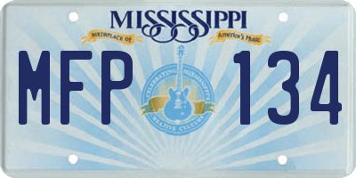 MS license plate MFP134