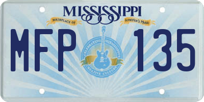 MS license plate MFP135